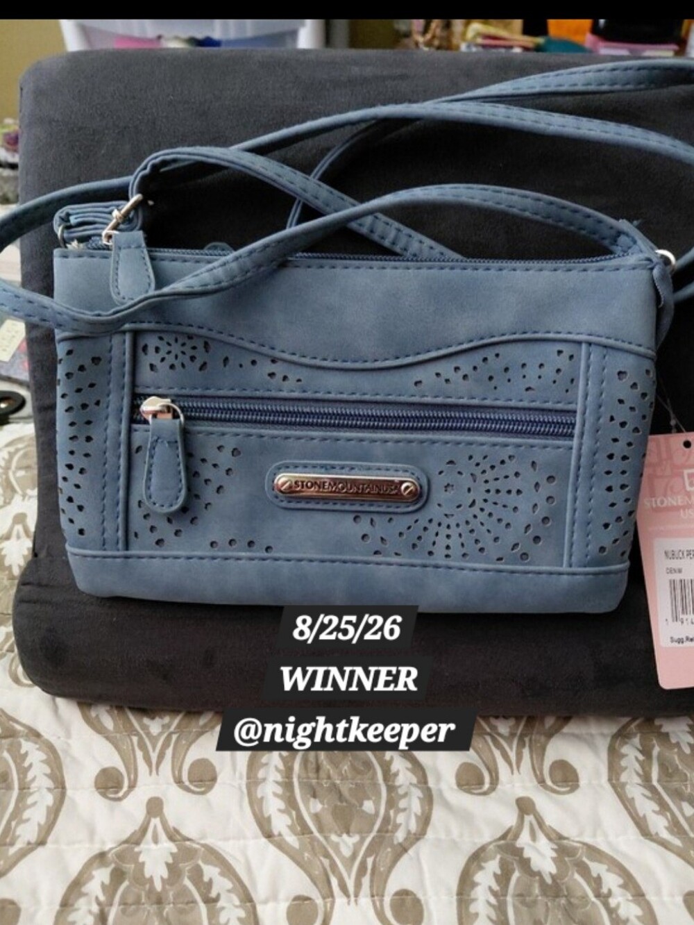 ENTER TO WIN: NWT - London Fog Faux Pebble Leather Crossbody - Picture 5 of 13